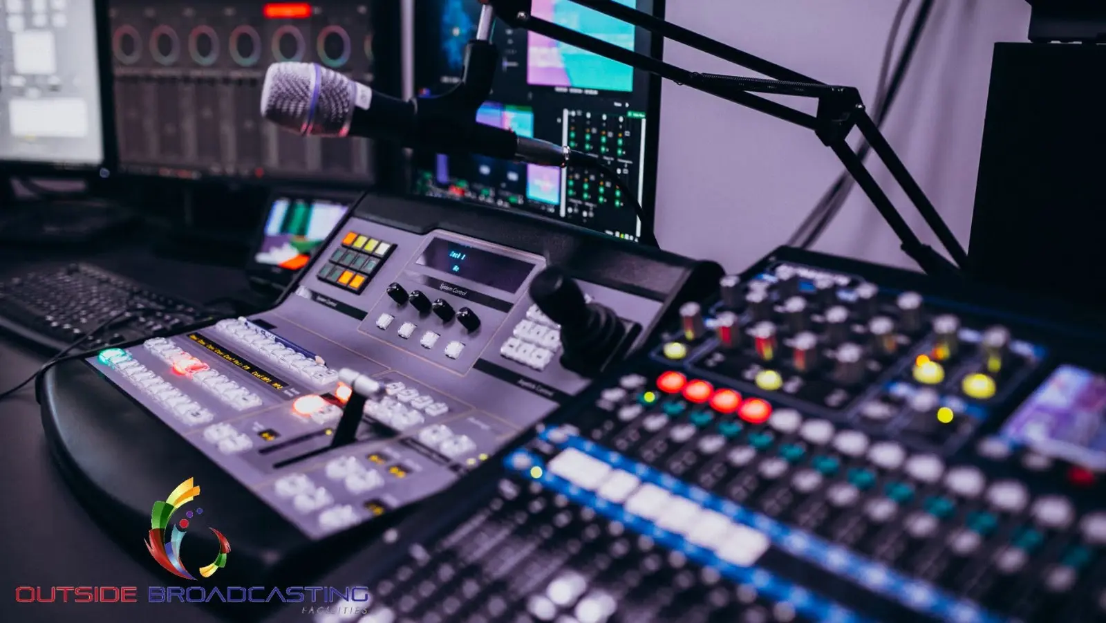 Outside broadcast control desk
